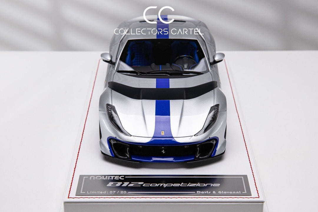 Ferrari 812 Competizione NOVITEC (Silver/ Blue) [Davis & Giovanni] 1/18 scale