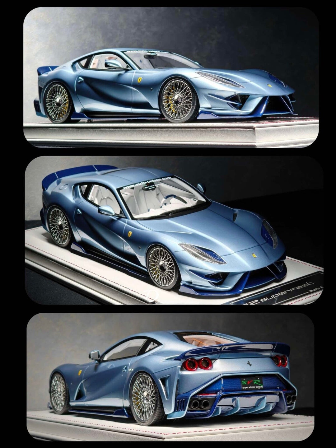 Ferrari 812 Superfast SVR (Ice Blue Metallic) [Davis & Giovanni] 1:18 scale
