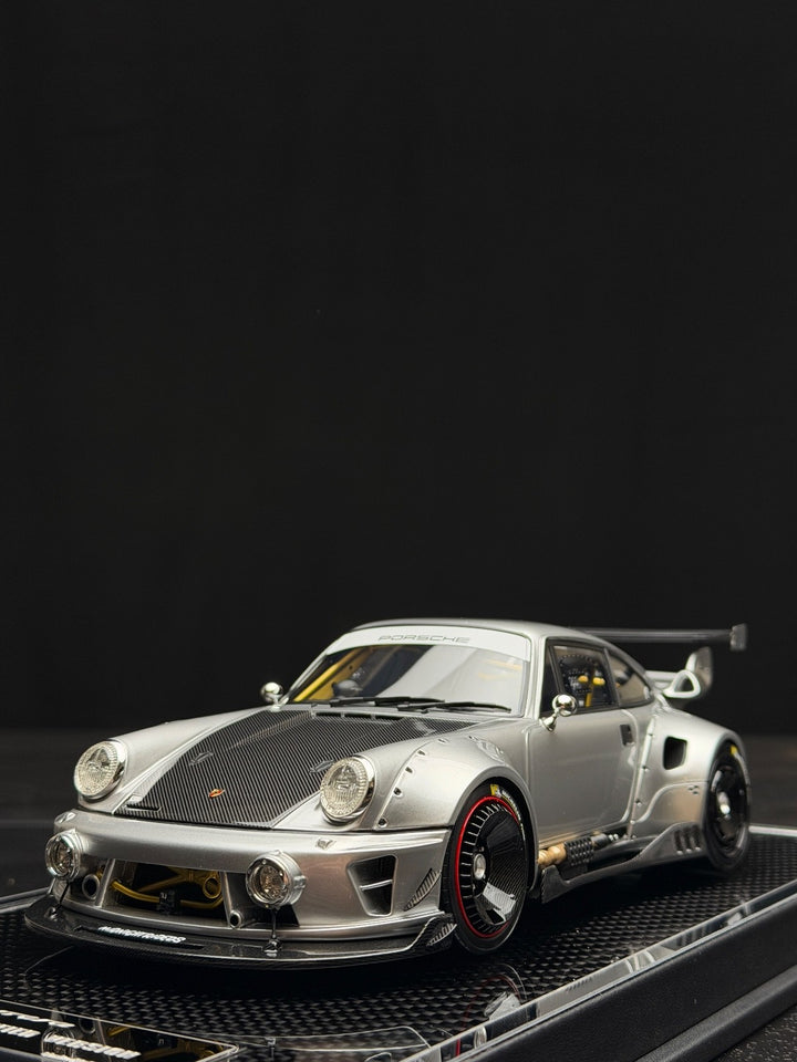 Porsche Carrera RWB 964 Modified Version (Silver) [MCM] 1/18 scale