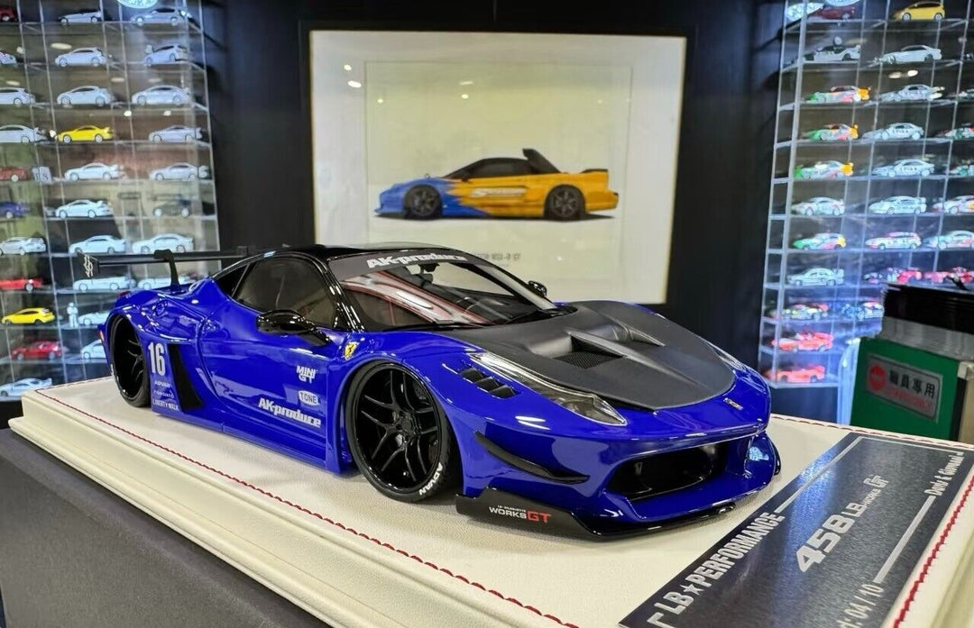 Ferrari 458 GT LBWK (Blue) [Davis & Giovanni] 1:18 scale