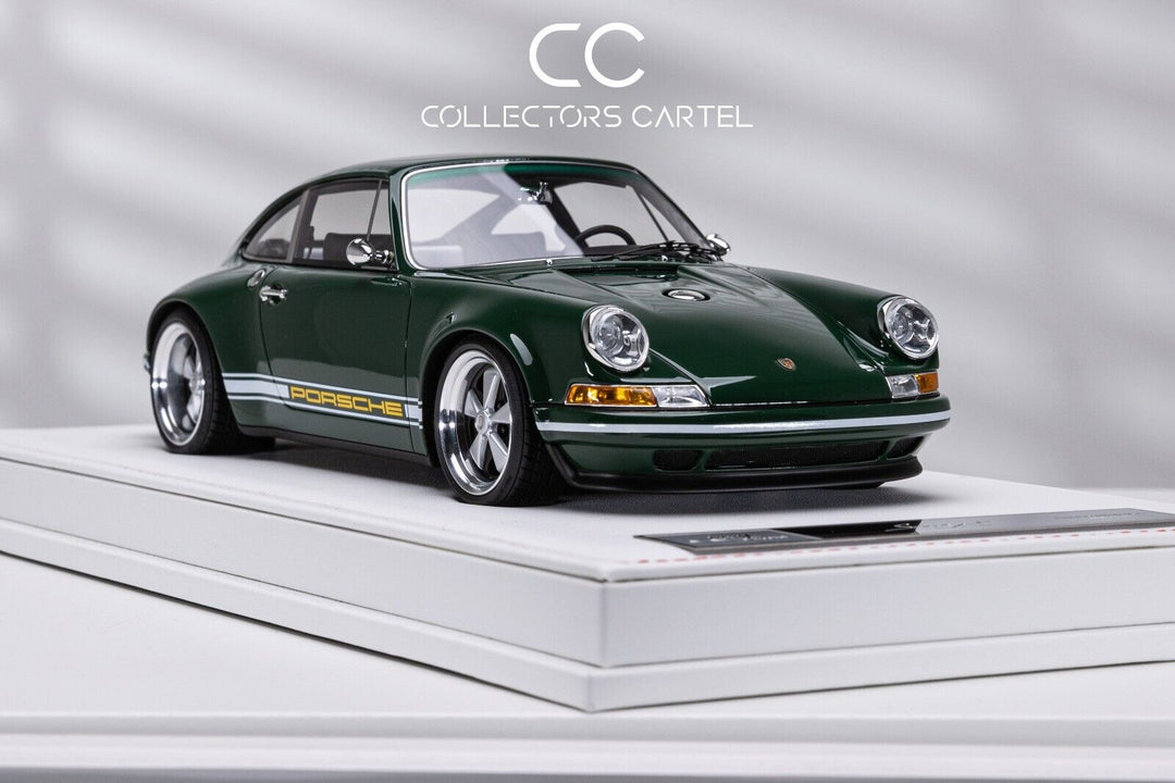 Porsche 911 Singer DLS (Irish Green/ White Stripe) [Ivy Merit Model] 1/18 scale