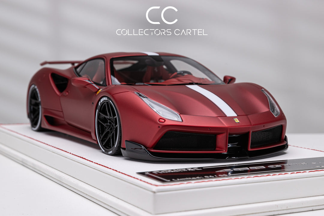 Ferrari 488 GTB N-LARGO NOVITEC (Matt Chrome Red) [Davis & Giovanni] 1:18 scale
