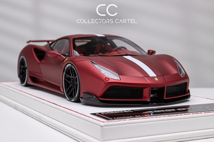 Ferrari 488 GTB N-LARGO NOVITEC (Matt Chrome Red) [Davis & Giovanni] 1:18 scale