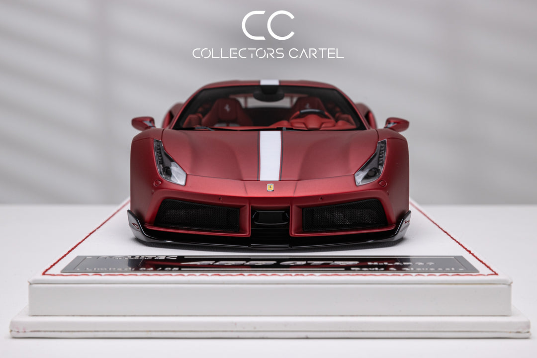 Ferrari 488 GTB N-LARGO NOVITEC (Matt Chrome Red) [Davis & Giovanni] 1:18 scale