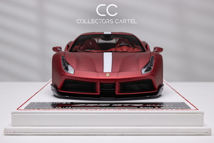 Ferrari 488 GTB N-LARGO NOVITEC (Matt Chrome Red) [Davis & Giovanni] 1:18 scale
