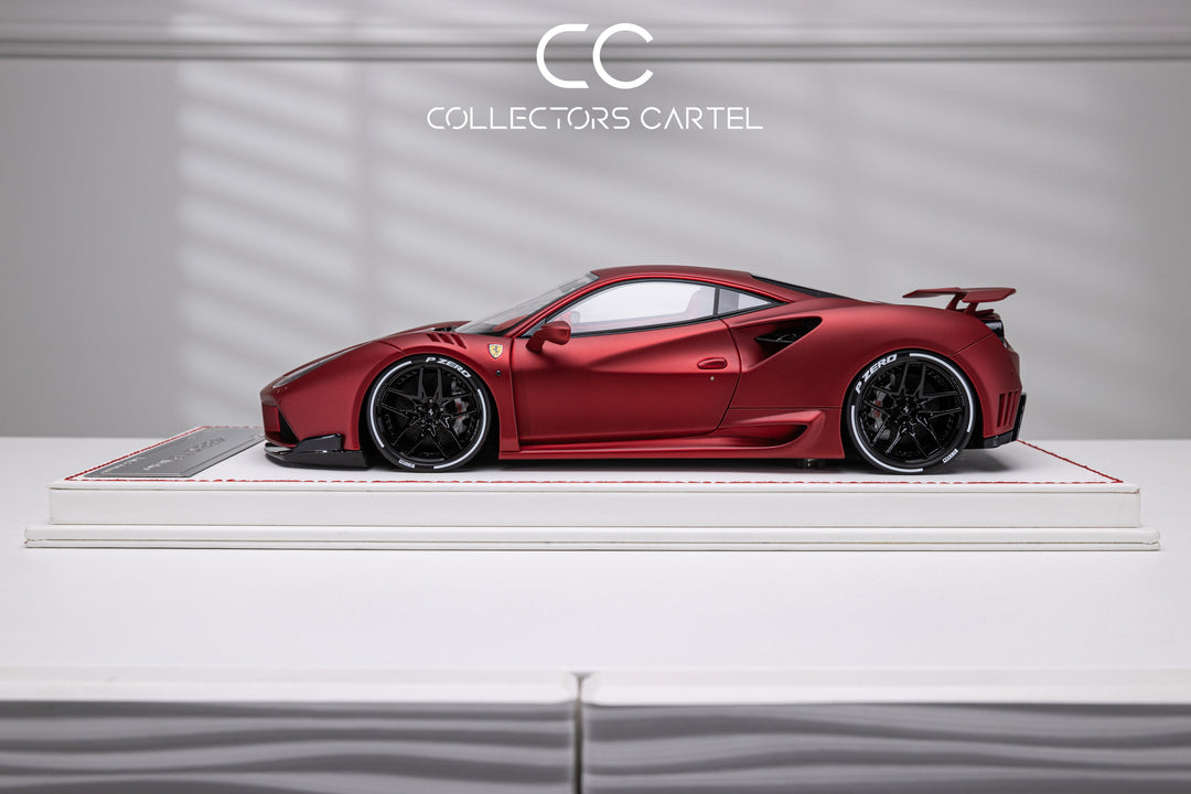 Ferrari 488 GTB N-LARGO NOVITEC (Matt Chrome Red) [Davis & Giovanni] 1:18 scale