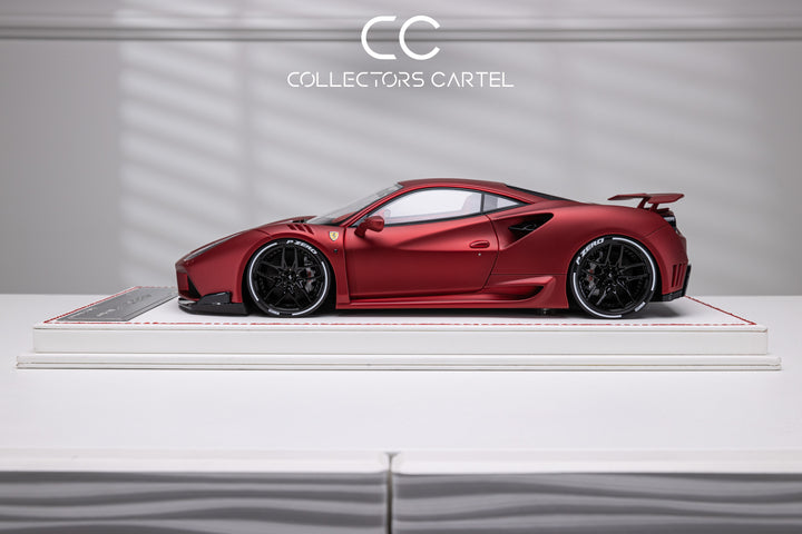 Ferrari 488 GTB N-LARGO NOVITEC (Matt Chrome Red) [Davis & Giovanni] 1:18 scale